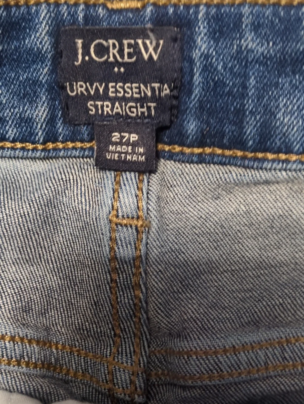 Curvy Essential Straight Jeans Size 27P